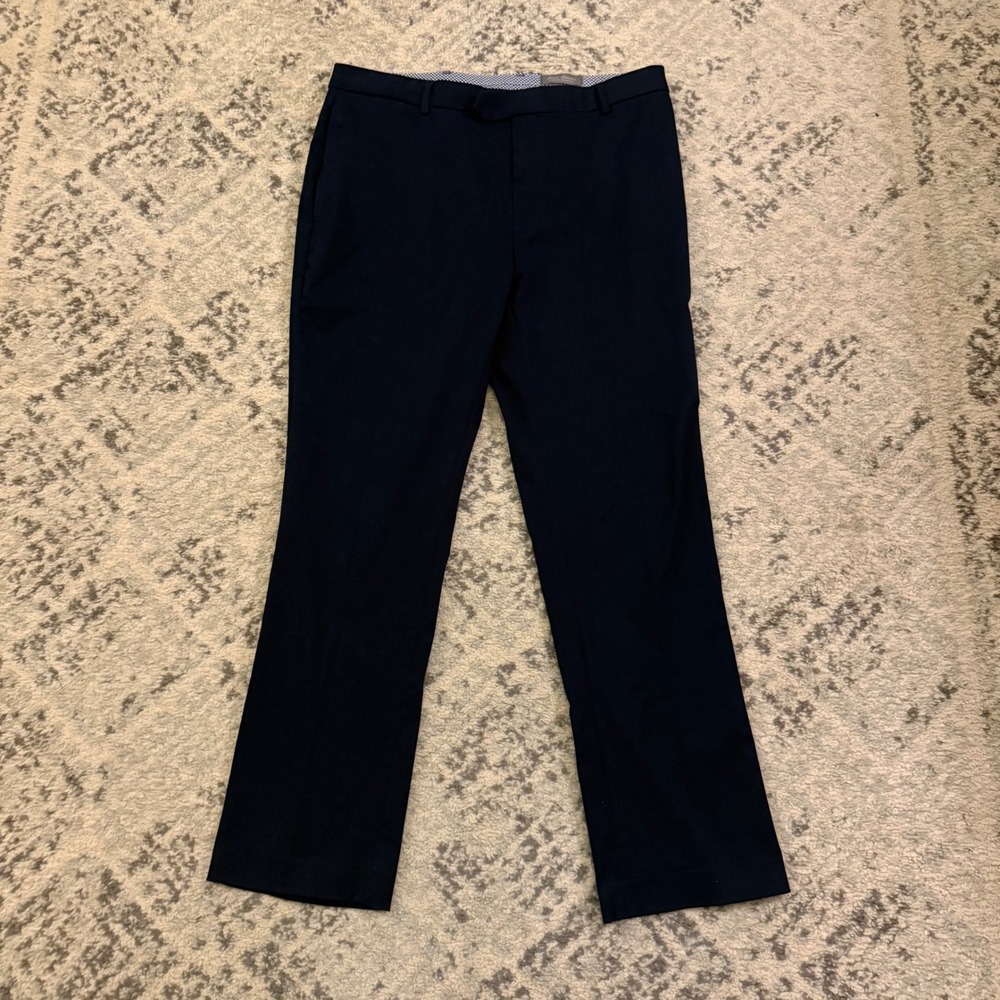 Daniel Cremieux Signature Mens Navy Blue Dress Pants 36x32 Cotton Blend